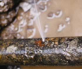 pinhole leak in copper pipe